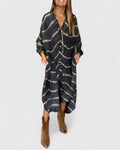 Manon Boho Striped V-Neck Maxi Dress