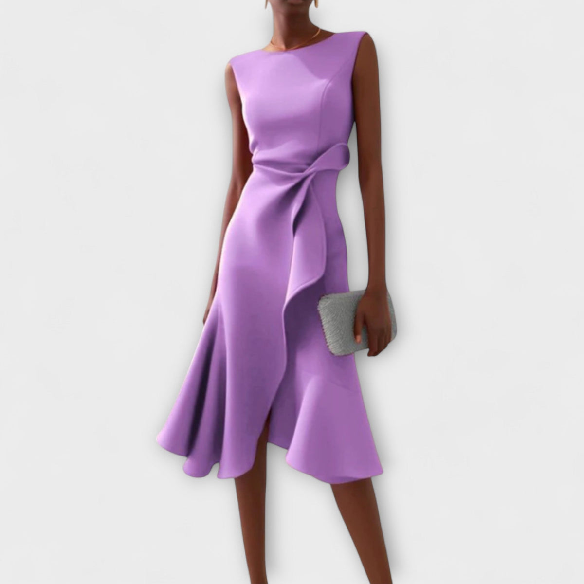Giselle - Asymmetrical Sleeveless Midi Dress