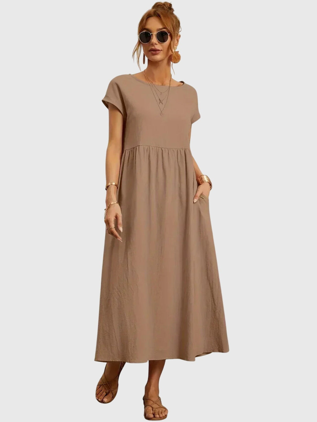 Giselle | Casual Pocket Midi Dress