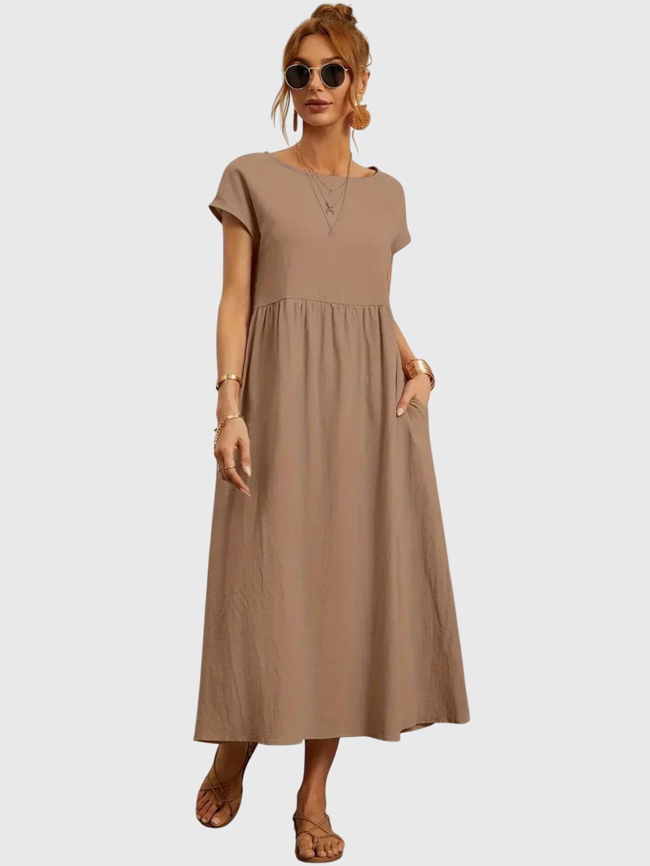 Giselle | Casual Pocket Midi Dress