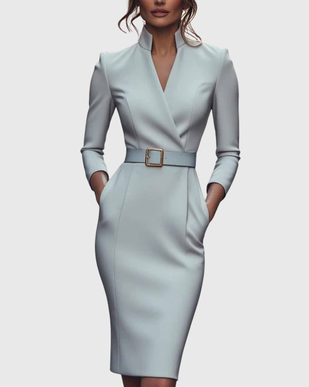 Estelle | Belted Power Maxi Dress