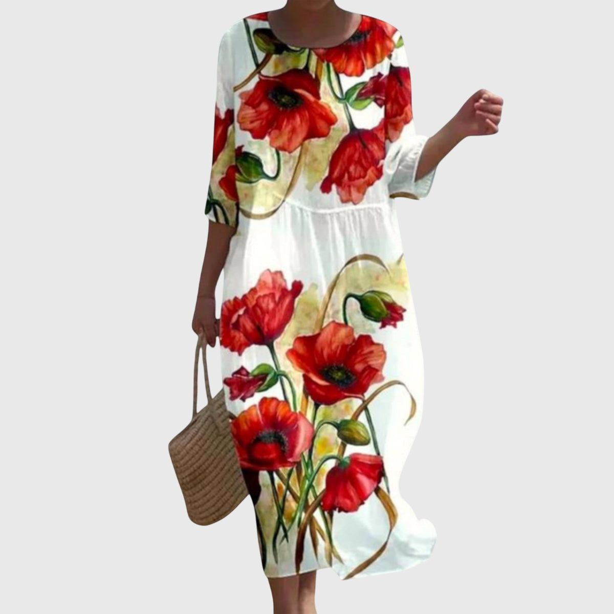 Martine Elegant Floral Maxi Dress