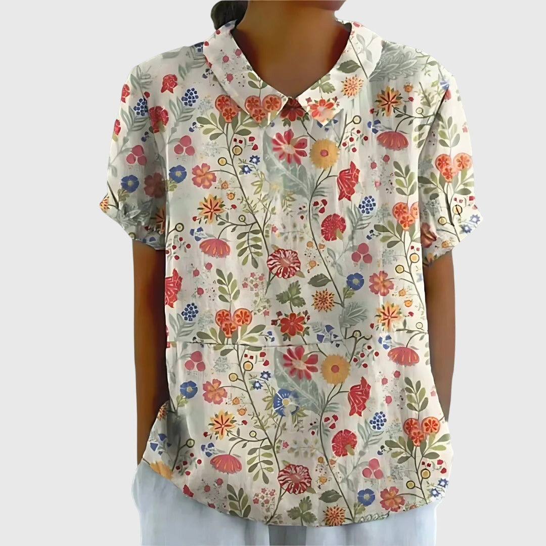 Élise - Casual Floral Breathable Blouse