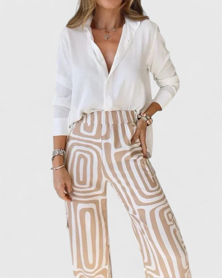 Kira - Elegant Two-Piece Set with Free Belt