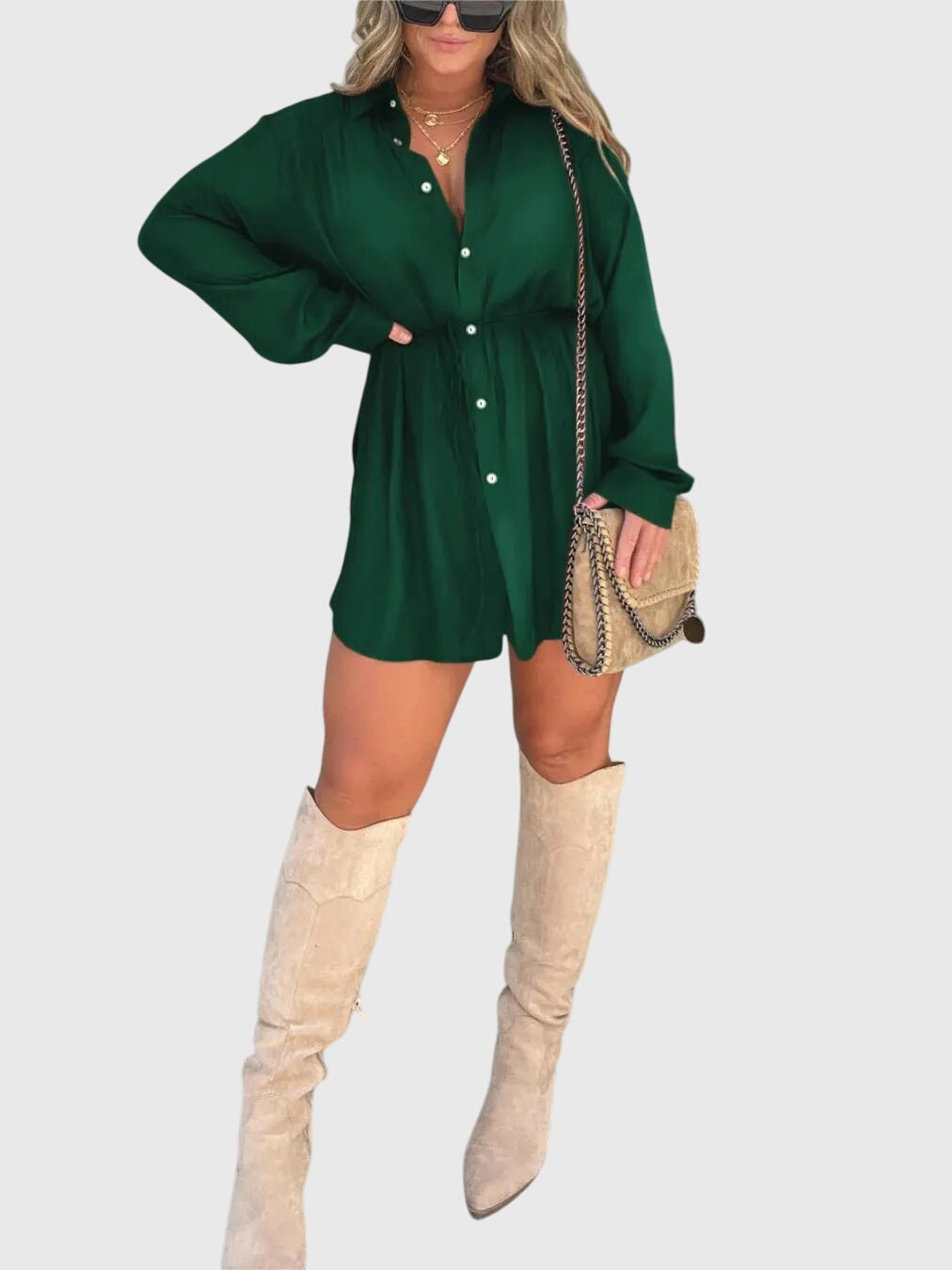 Sylvie | Elegant Playsuit Dress with Built-In Shorts