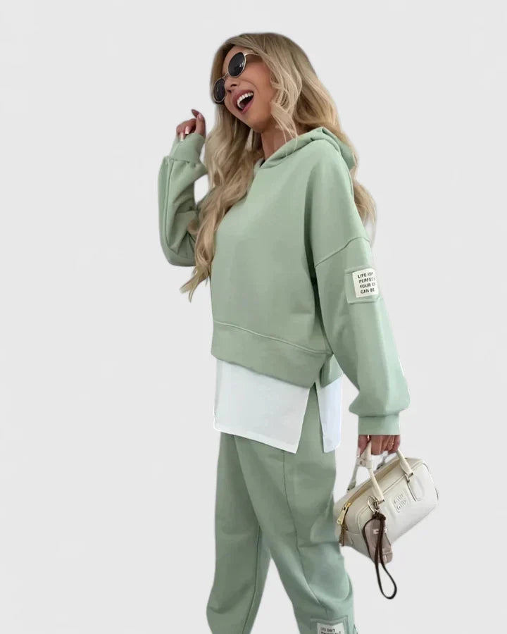 Kezlynn comfortable two-piece layered hoodie set