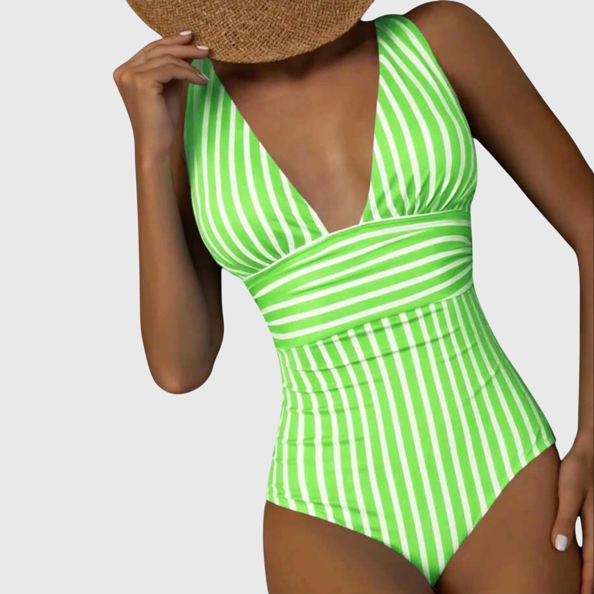 Sidonie - Striped One-Piece Swimsuit with Support