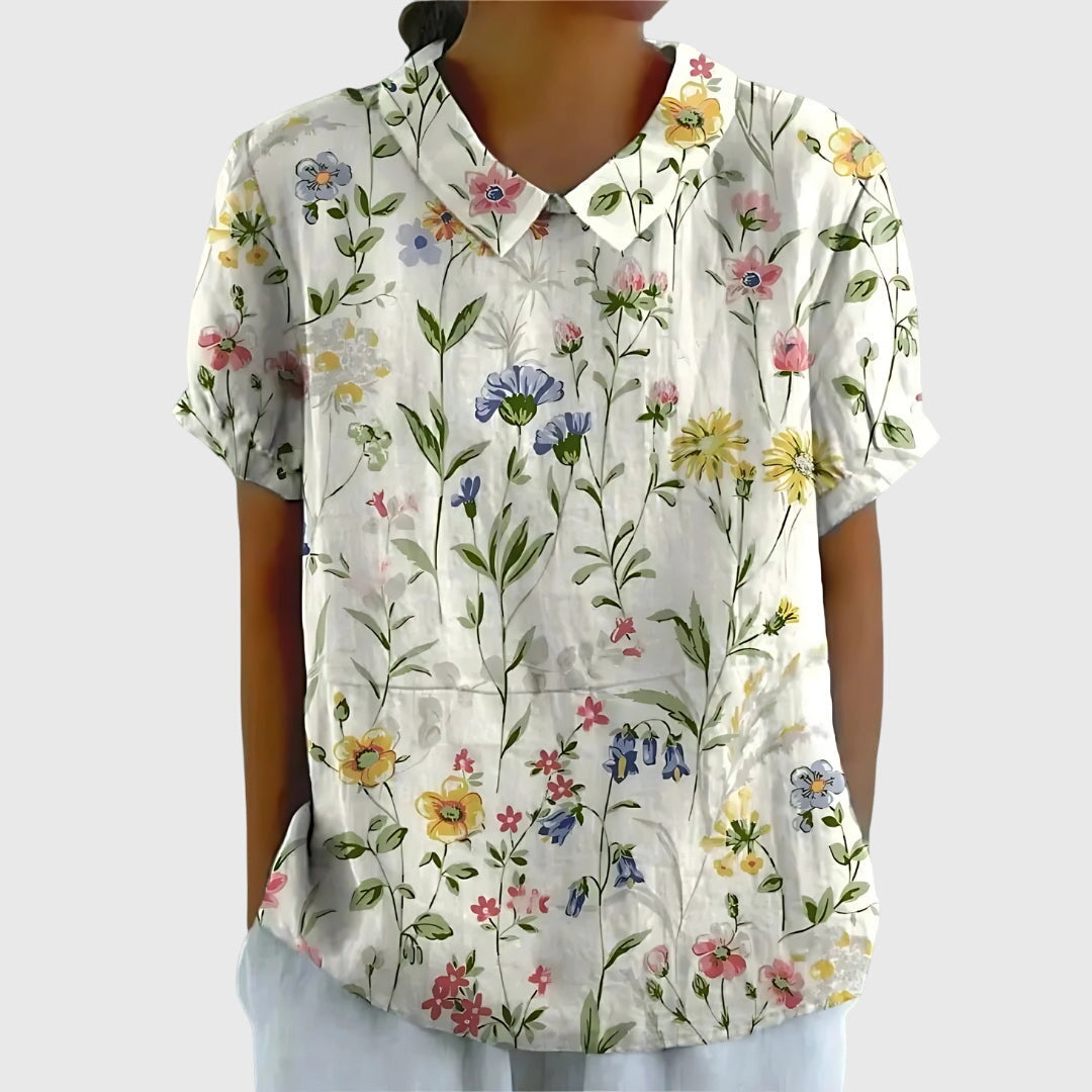 Élise - Casual Floral Breathable Blouse