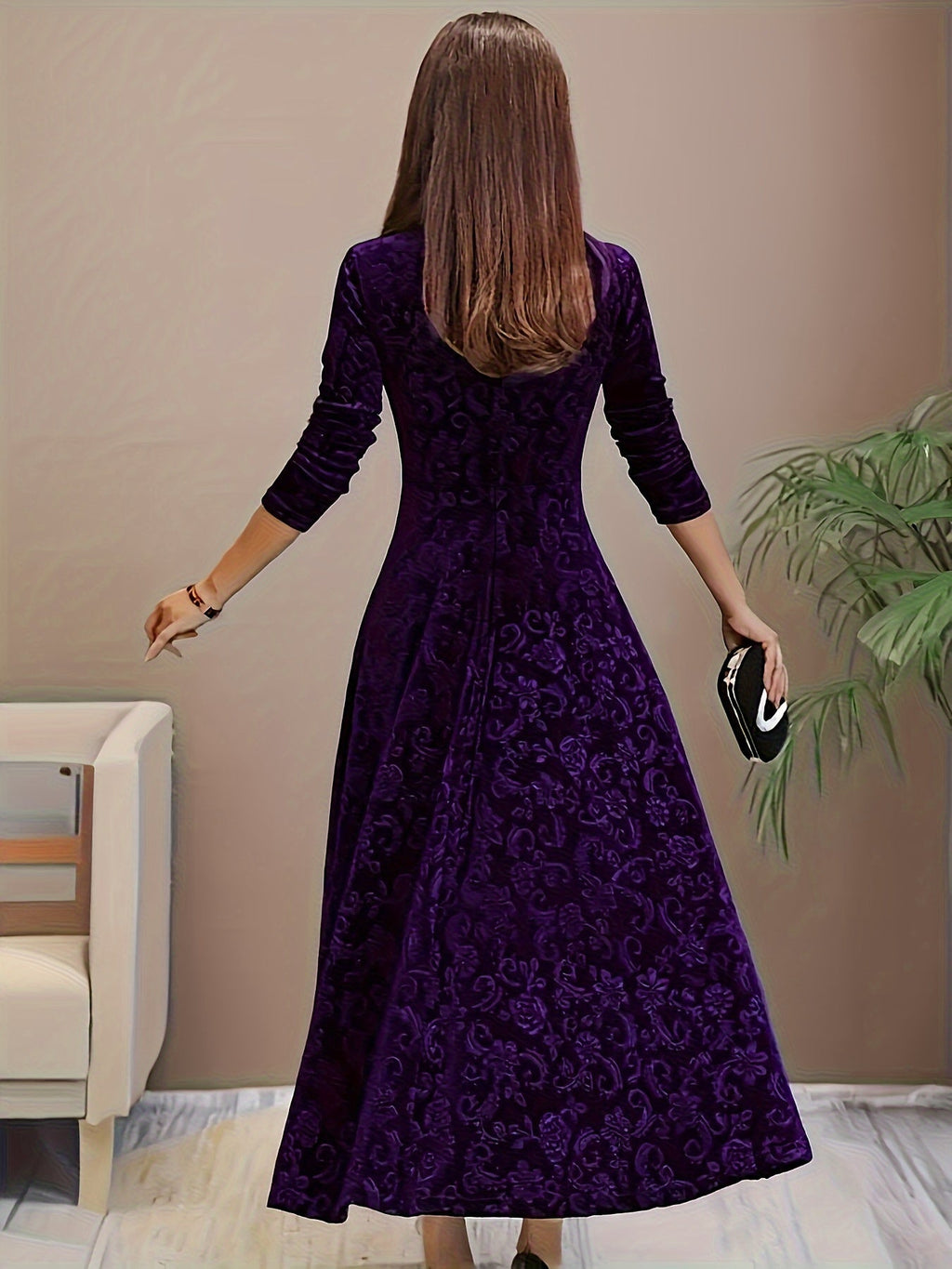Dorothy | Patterned Square-Neck Maxi Dress
