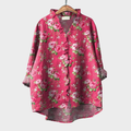 Tara timeless elegant summer blouse with artistic pattern