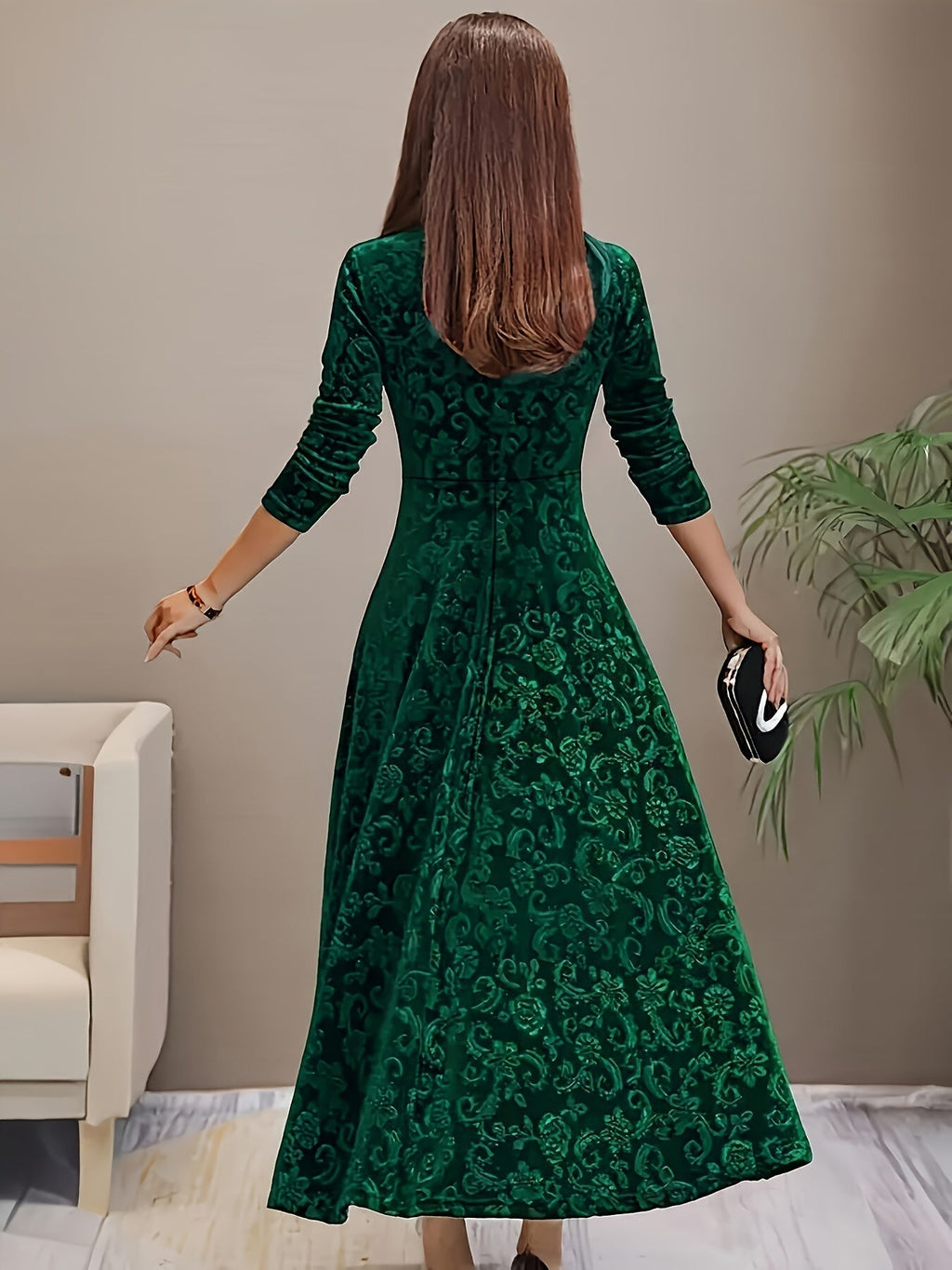 Dorothy | Patterned Square-Neck Maxi Dress