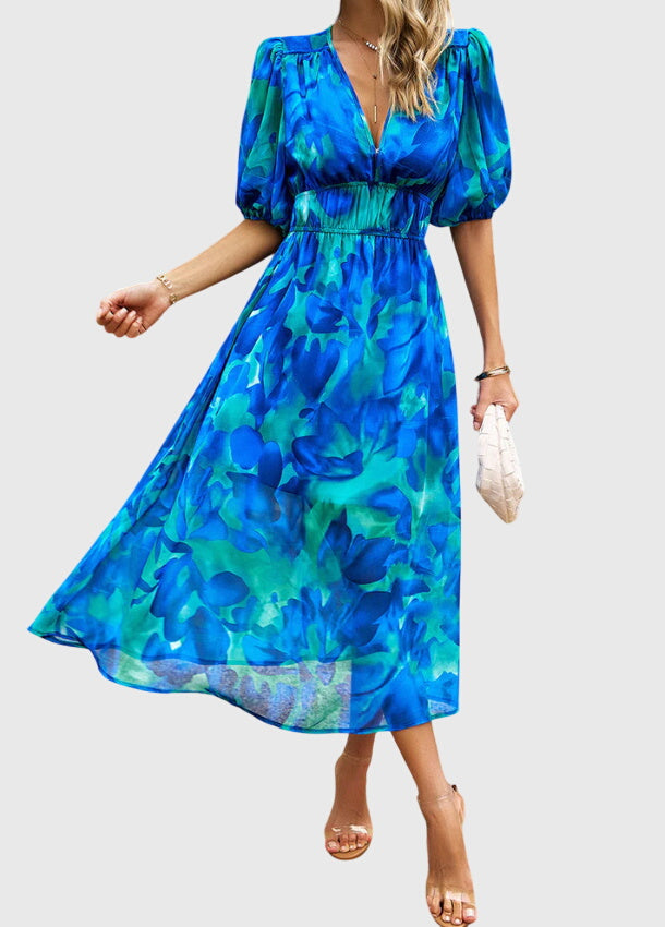 Rosalie - Flattering Floral Midi Dress
