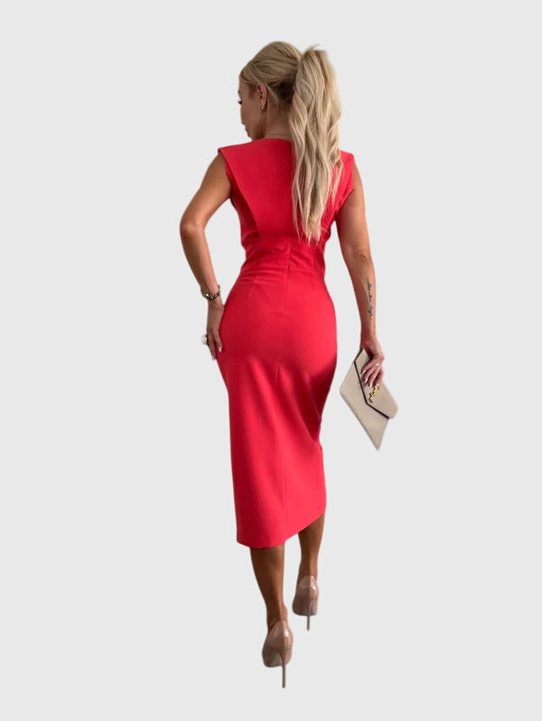Lula | Front-Slit Bodycon Midi Dress