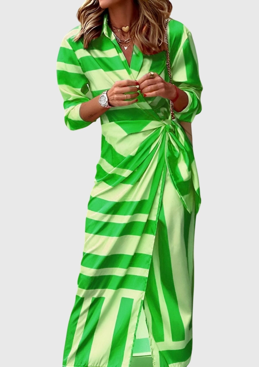 Everly - Elegant Printed Wrap Dress
