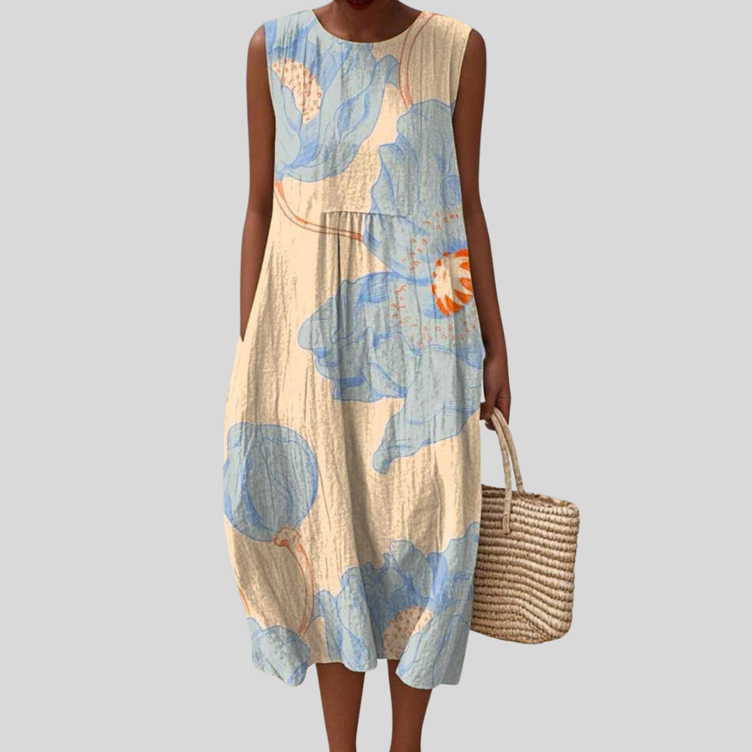 Leontine flowy and comfortable midi dress