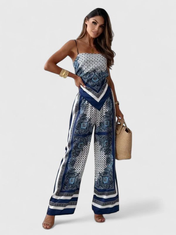 Carmen - Sophisticated Tie-Detail Two-Piece Set