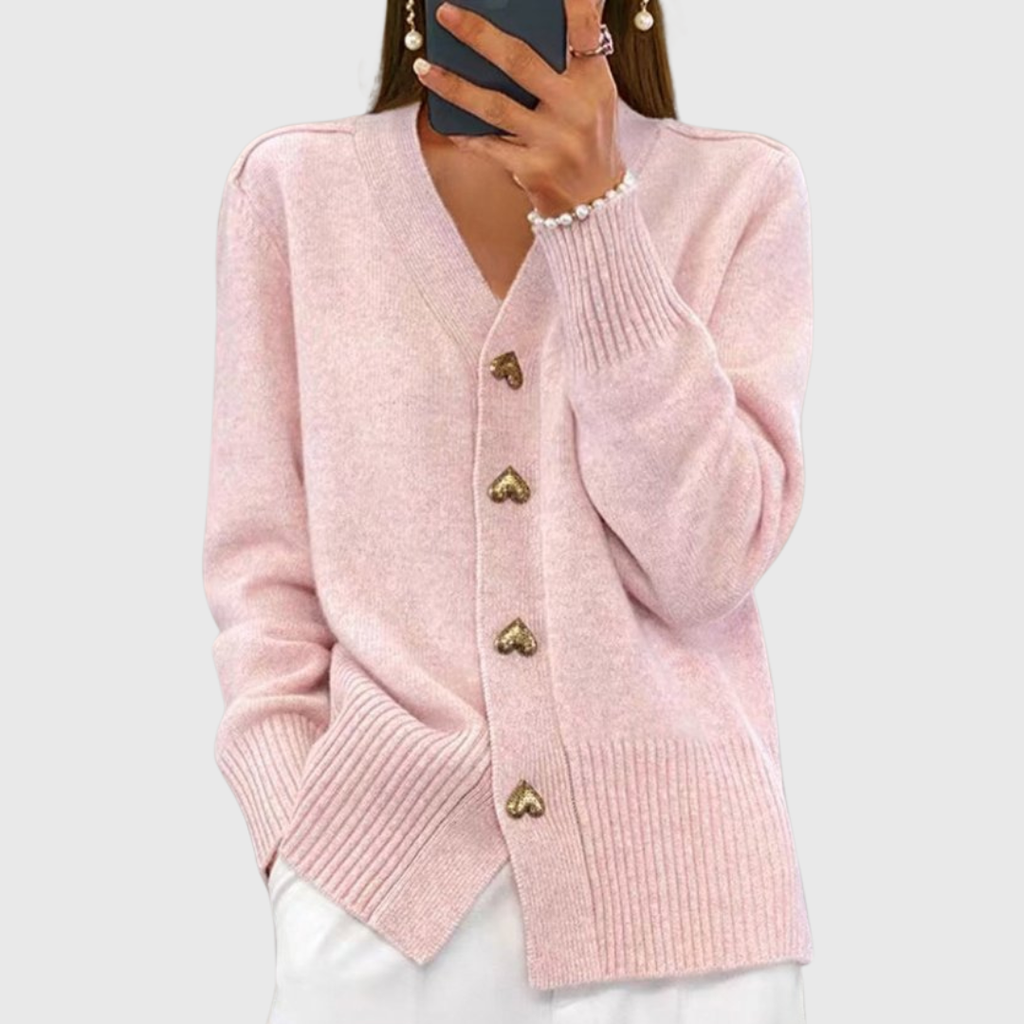 Nina elegant knit v neck cardigan