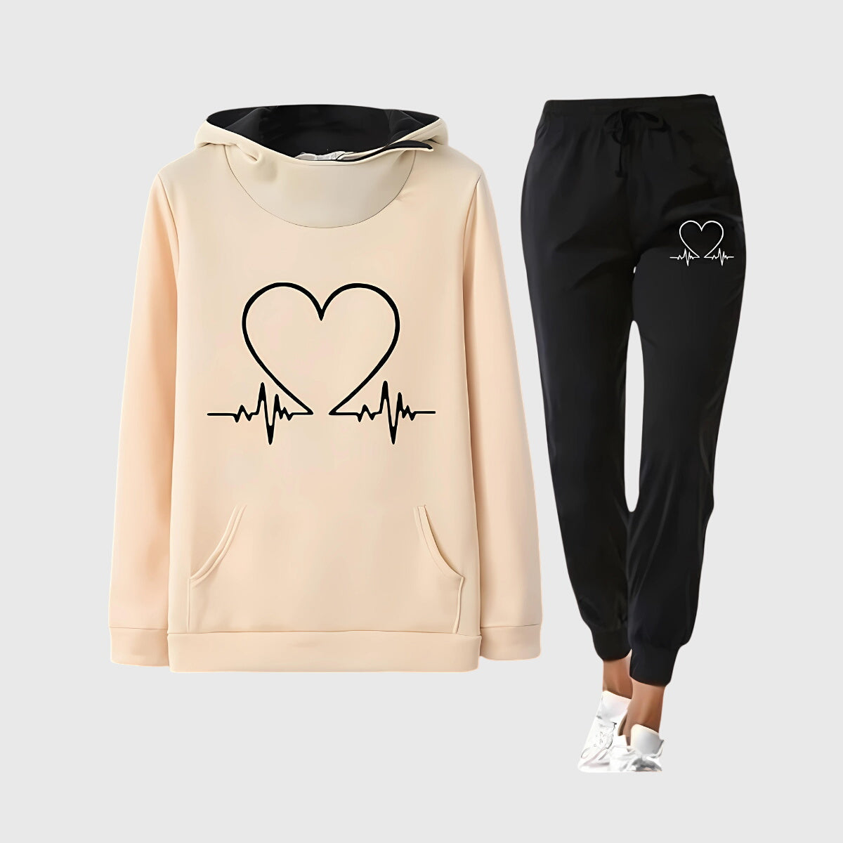 Heartbeat - Cozy Printed Tracksuit