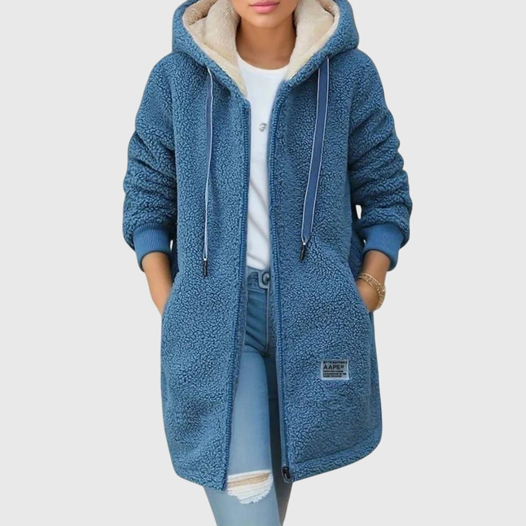 Lieke womens fleece jacket with hood