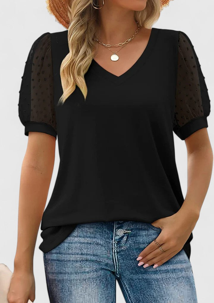 Claire - Comfortable V-Neck Top