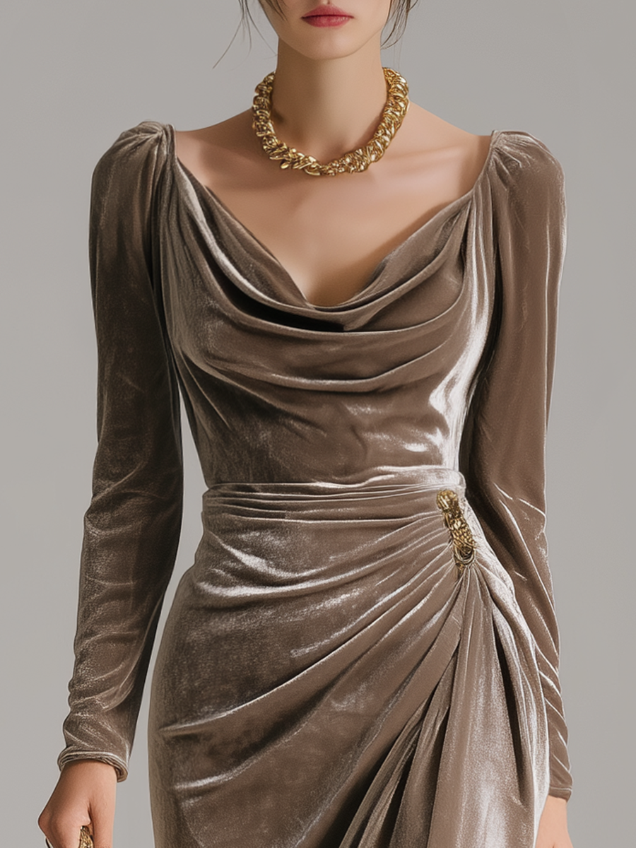 Mykah | Sculpting Satin Midi Dress