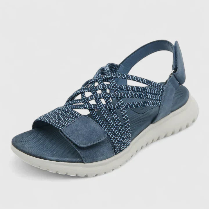 Sharra women wide-toe comfort sandals with contoured arch support