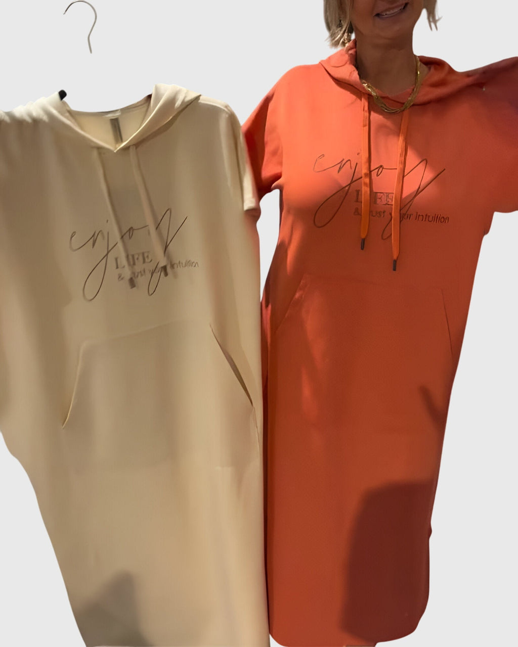 Marlowe - Casual Hooded Sweatshirt Dress