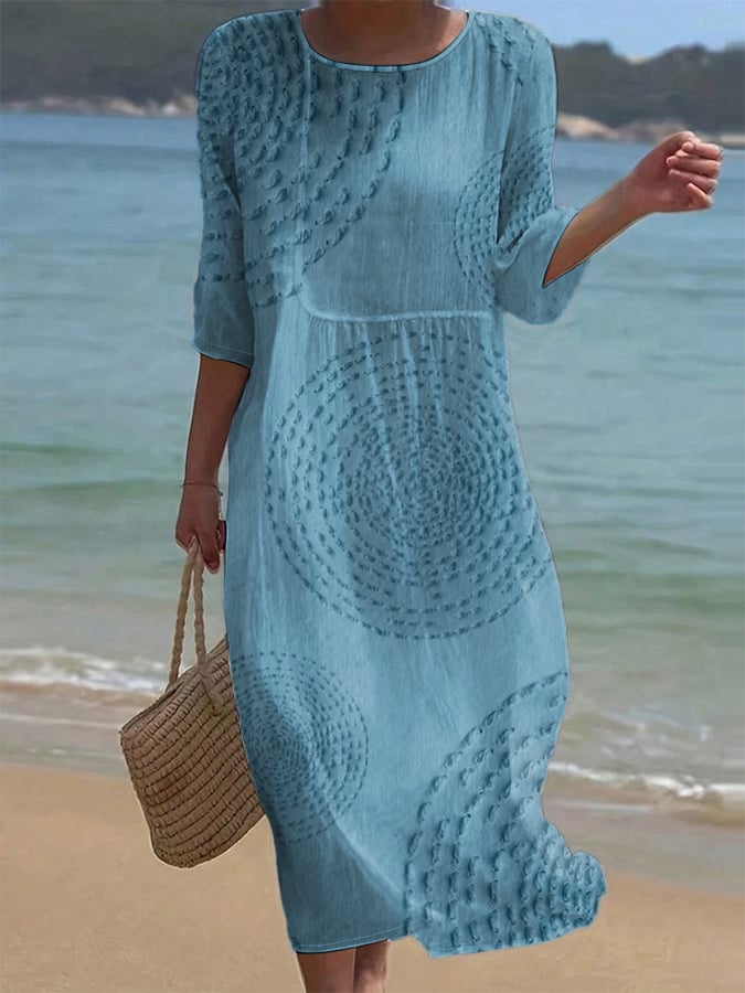 Clemence - Casual Embroidered Dress