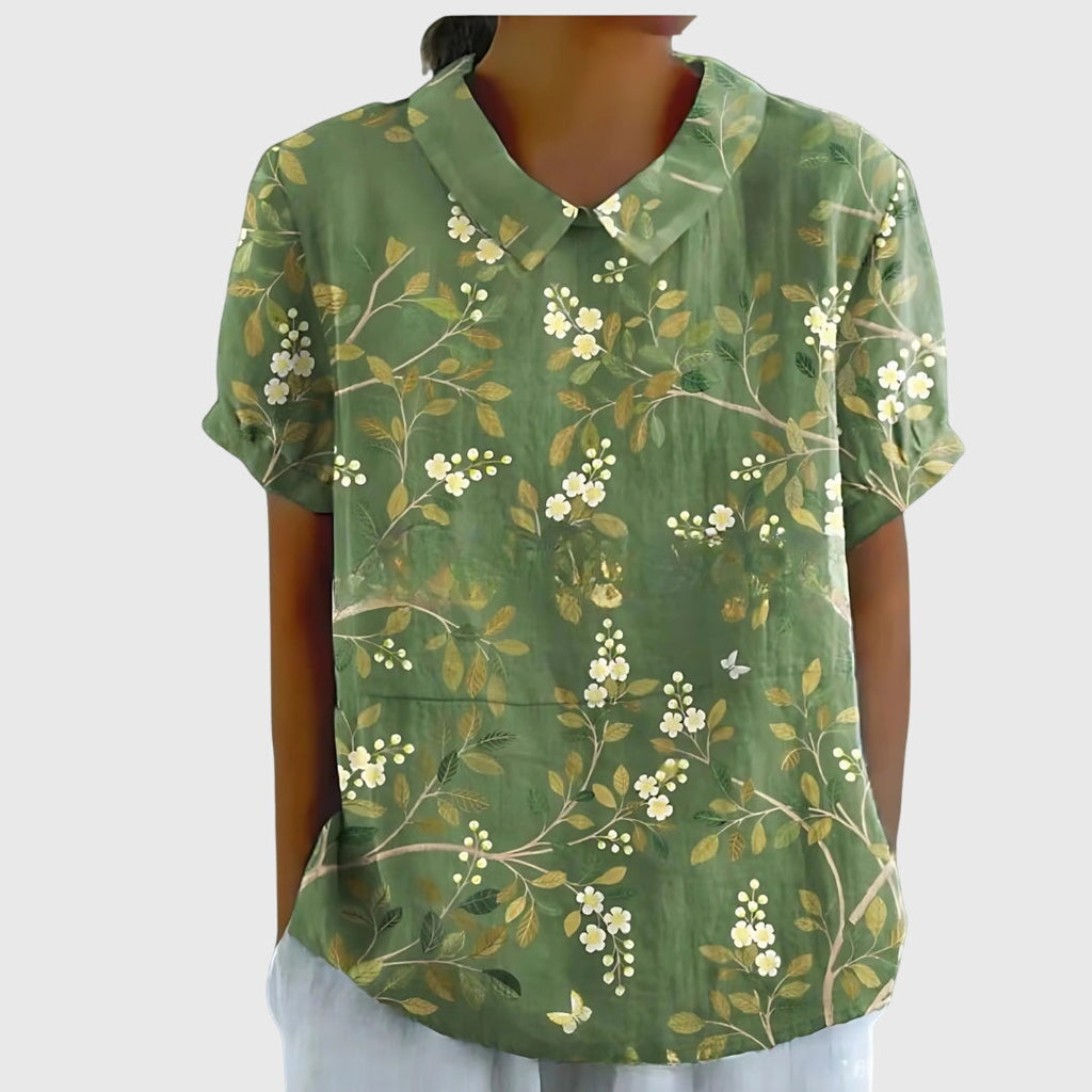 Élise - Casual Floral Breathable Blouse