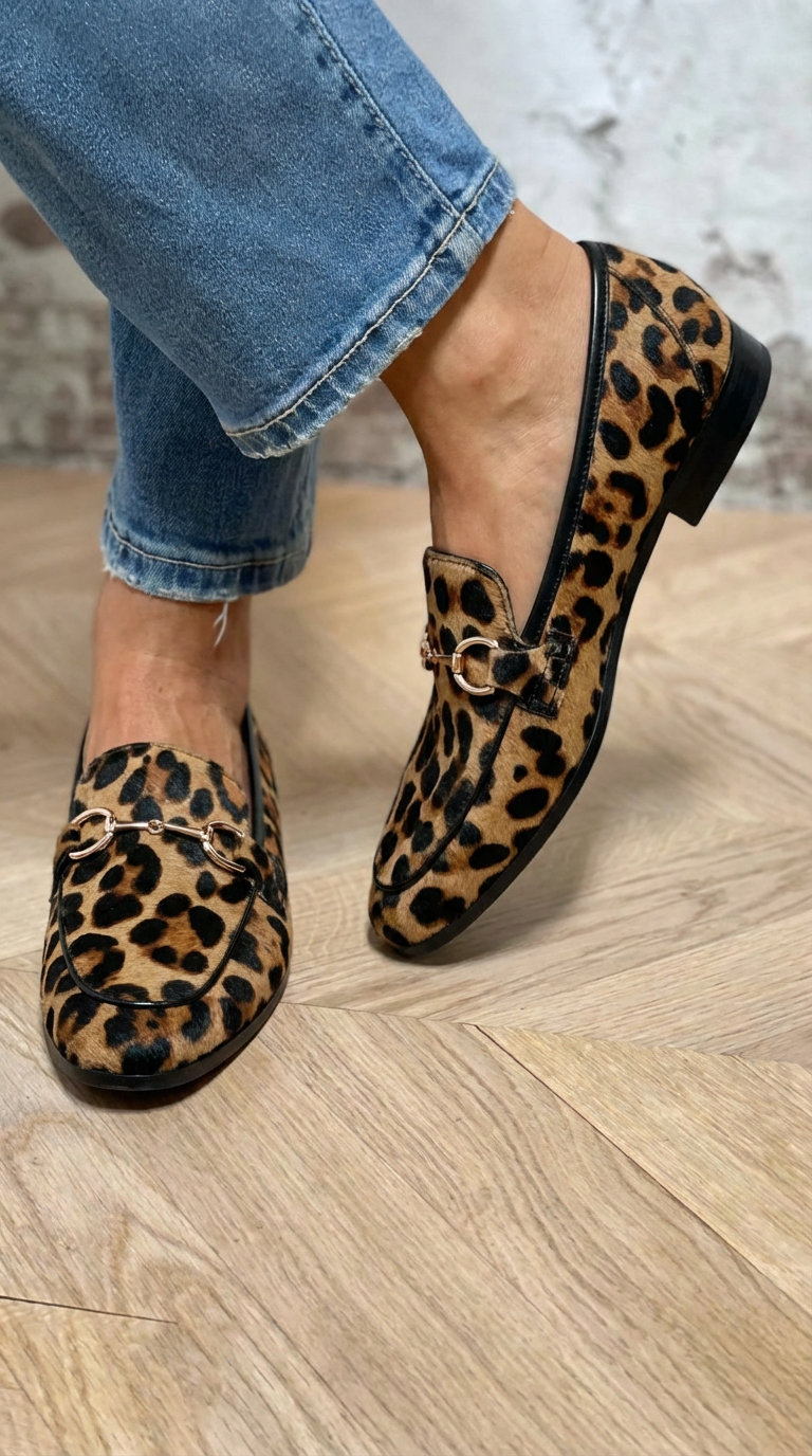Adrianna - Bold Leopard Loafers