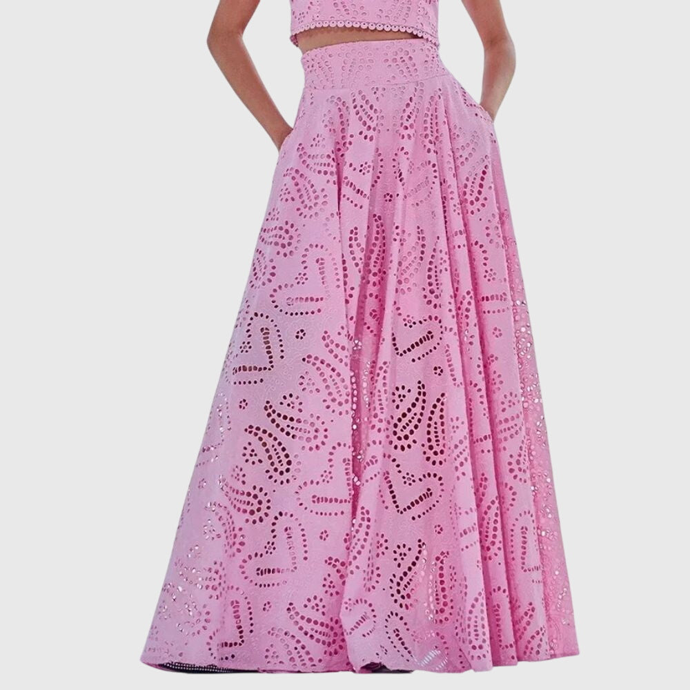 Tatiana - Elegant Crop Top and Maxi Skirt Set