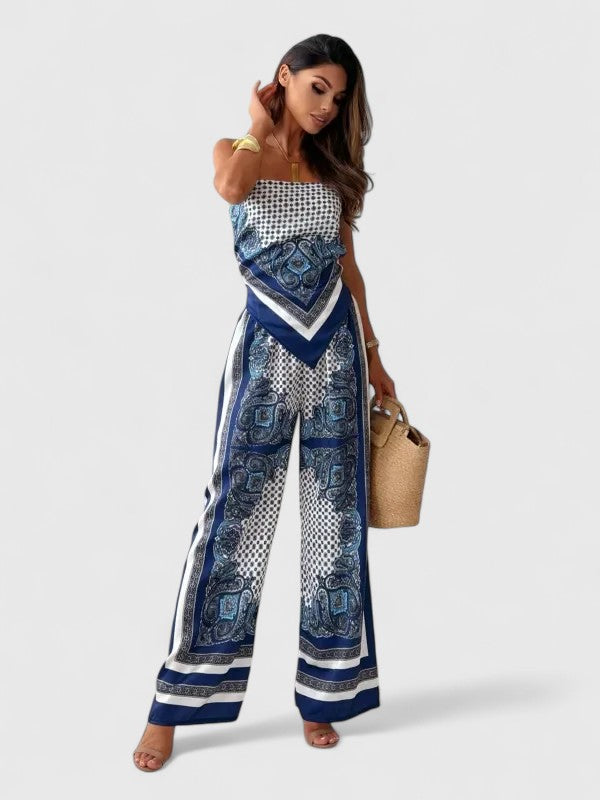 Carmen - Sophisticated Tie-Detail Two-Piece Set