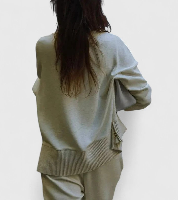 Avery - Sophisticated High-Neck Knit Set