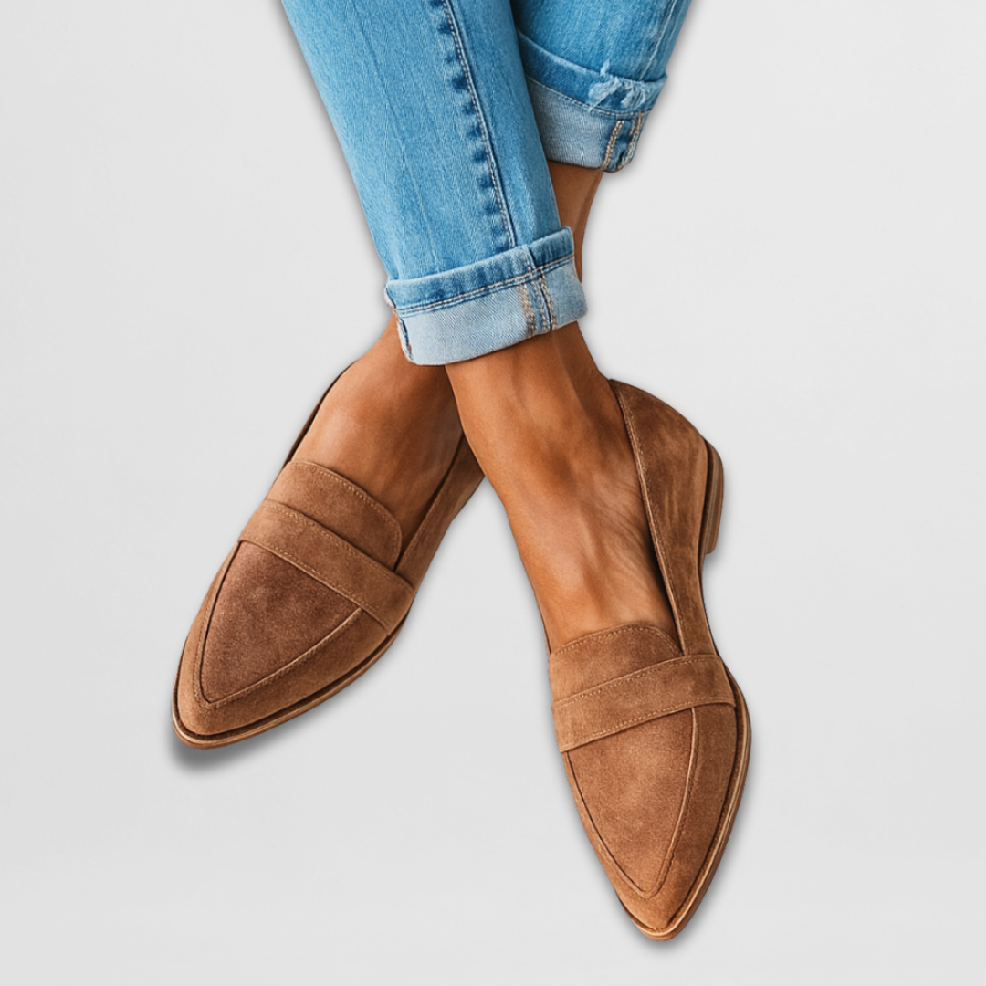 Nadia soft suede handcrafted leather loafers