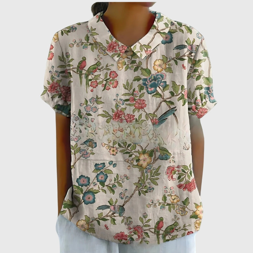 Élise - Casual Floral Breathable Blouse