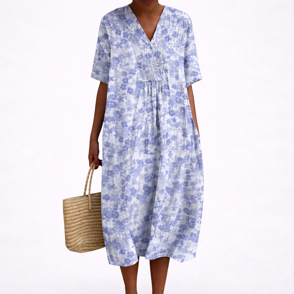 Clara printed short sleeve summer dress