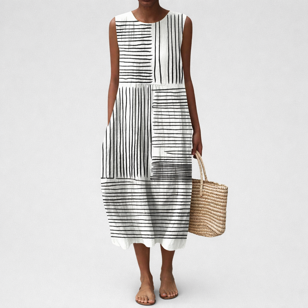 Vivienne sleeveless printed summer dress