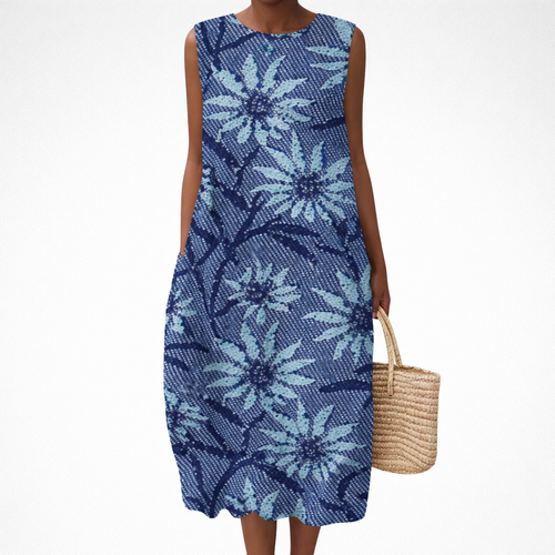 Adelaide sleeveless printed summer dress