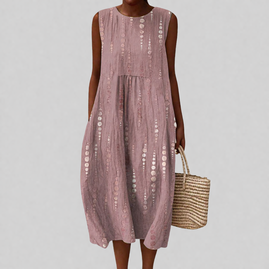 Sasha sleeveless printed summer dress