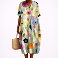 Gaelle printed short sleeve summer dress