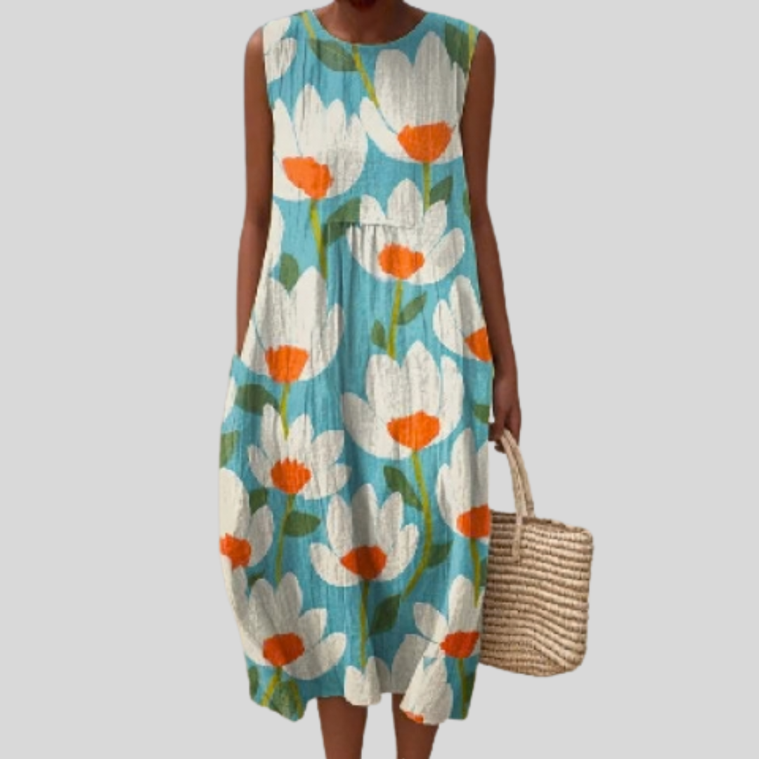 Isolde flowy and comfortable midi dress