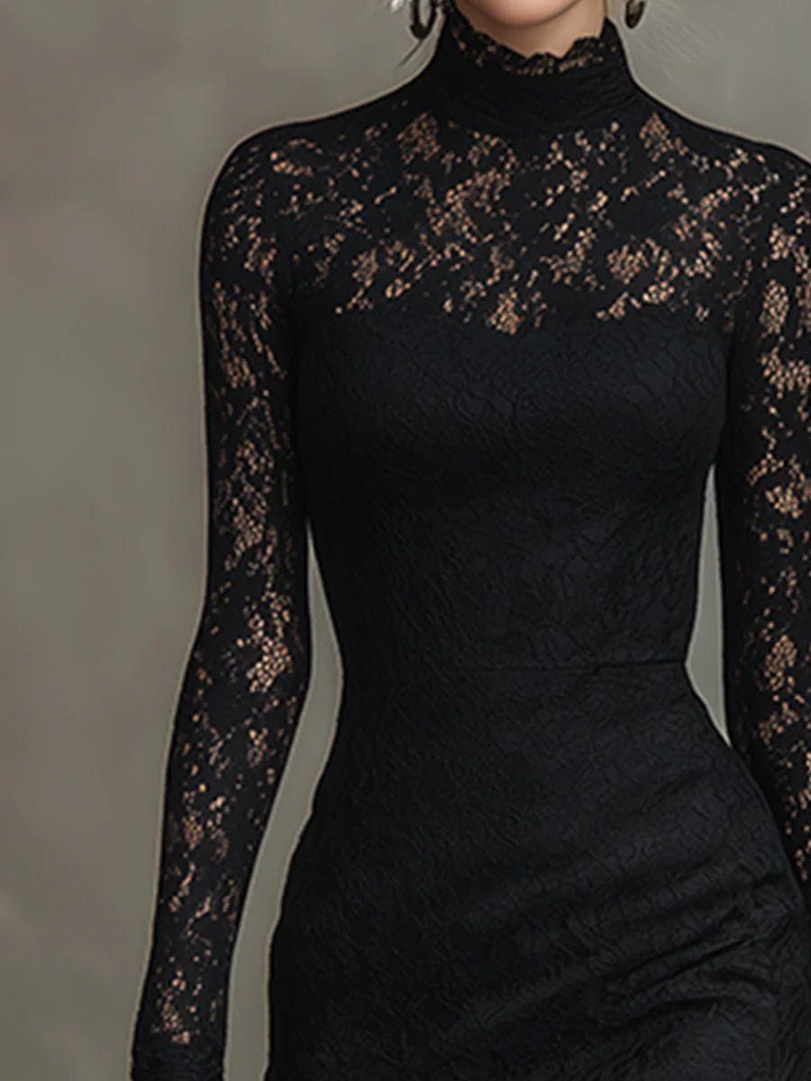 Monica | Lace Fishtail Maxi Dress