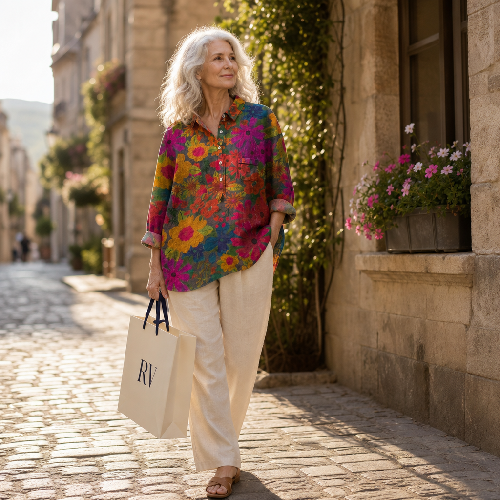 Emilie - Classic Floral Blouse