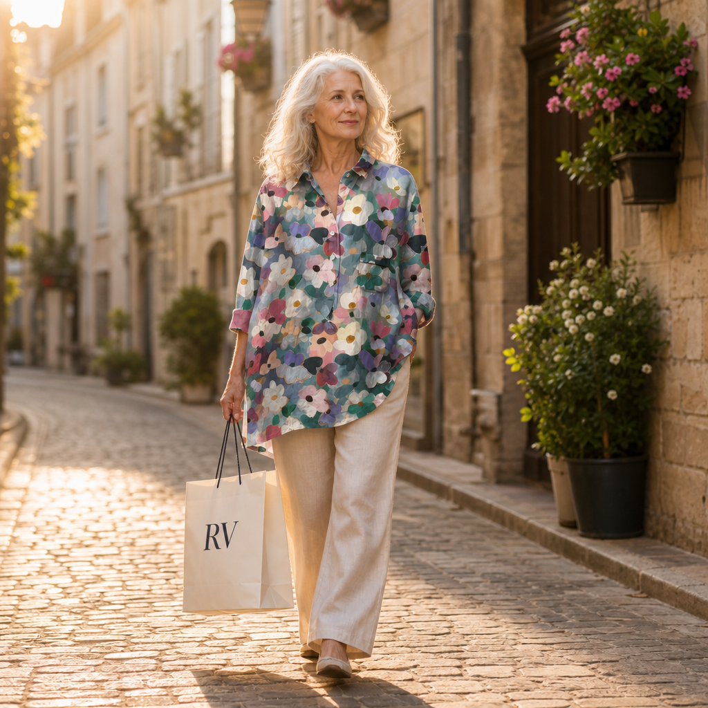 Elise - Classic Floral Blouse