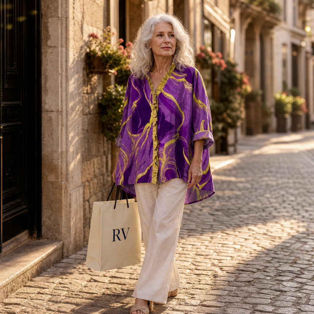 Bonnie - Spiral Print Blouse