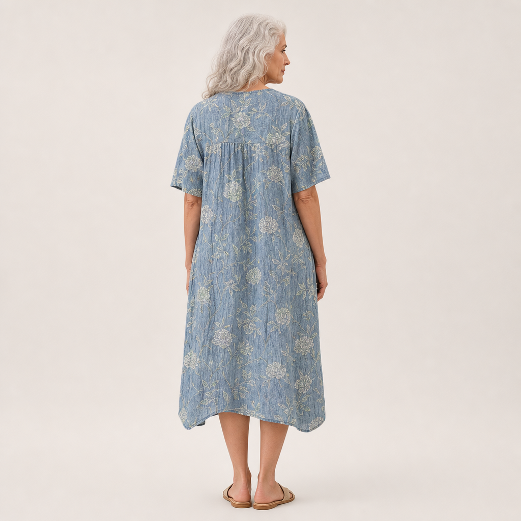 Genevieve - Flattering Printed Summer Dress
