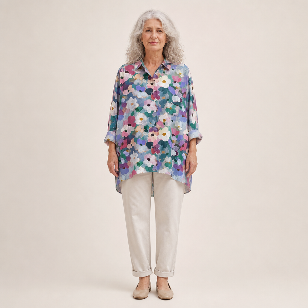 Elise - Classic Floral Blouse