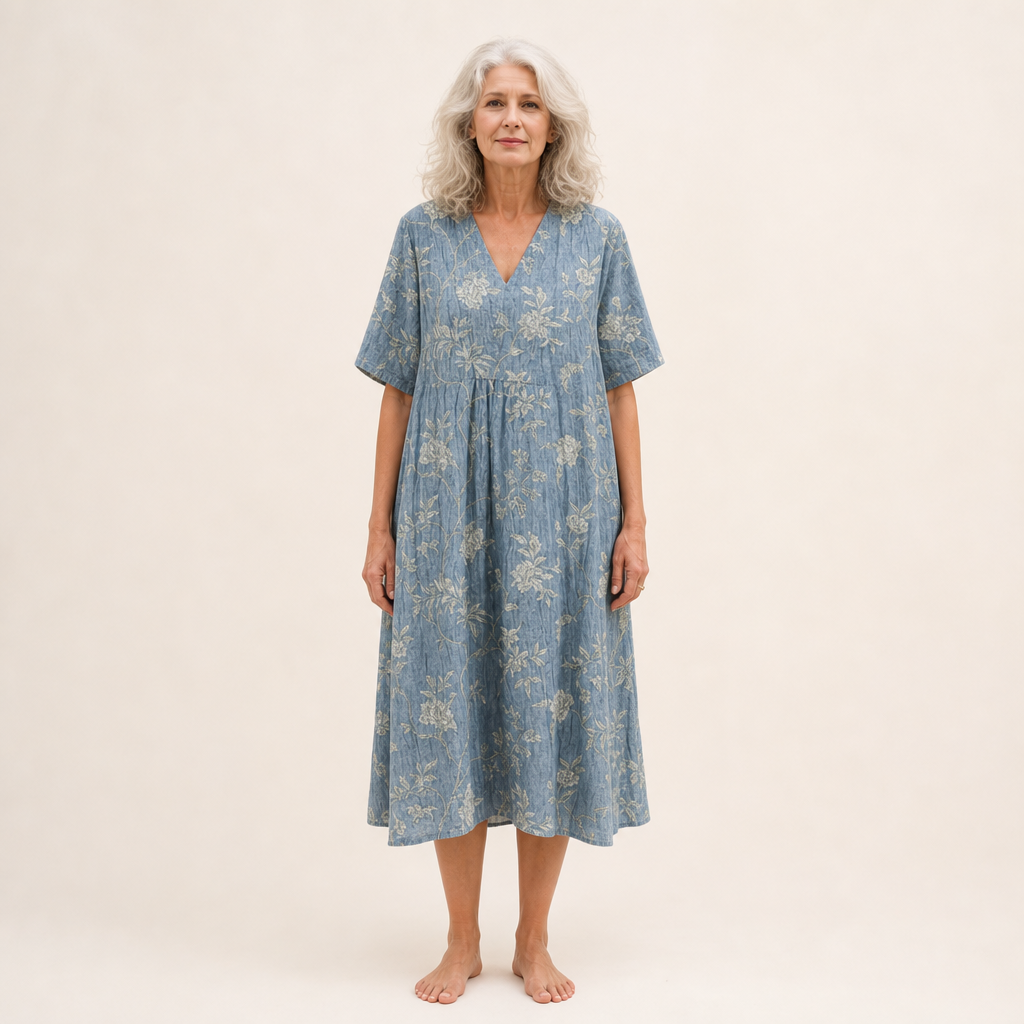 Genevieve - Flattering Printed Summer Dress