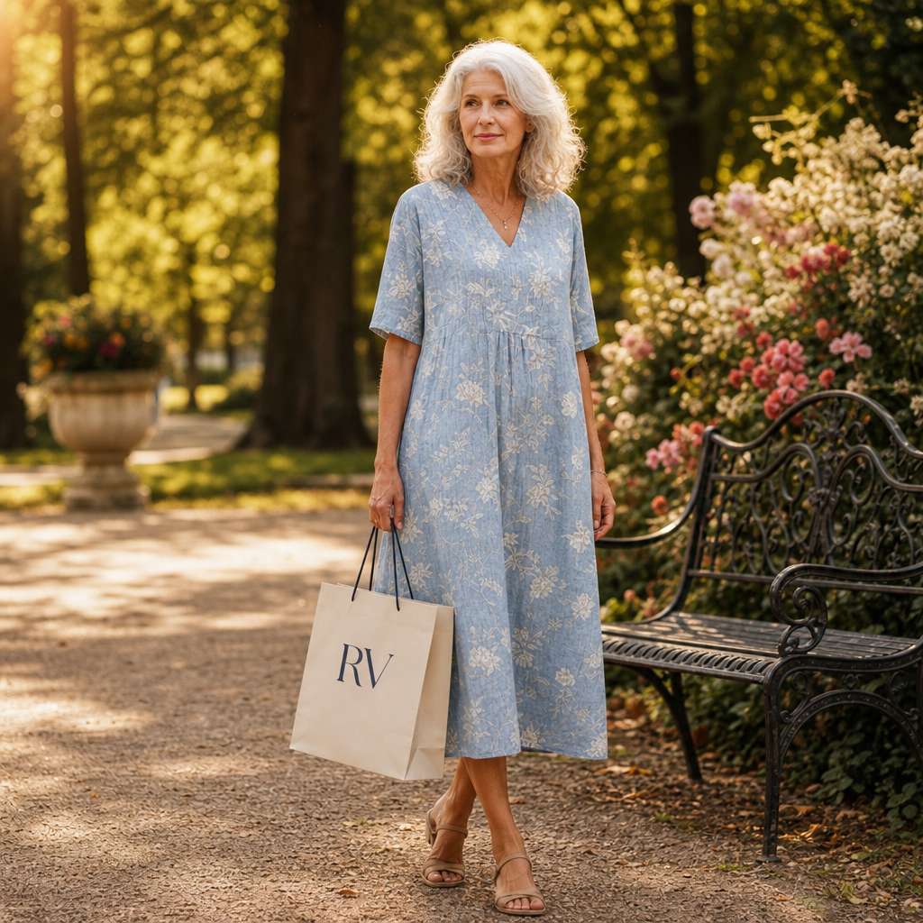 Line - Flattering Printed Summer Dress