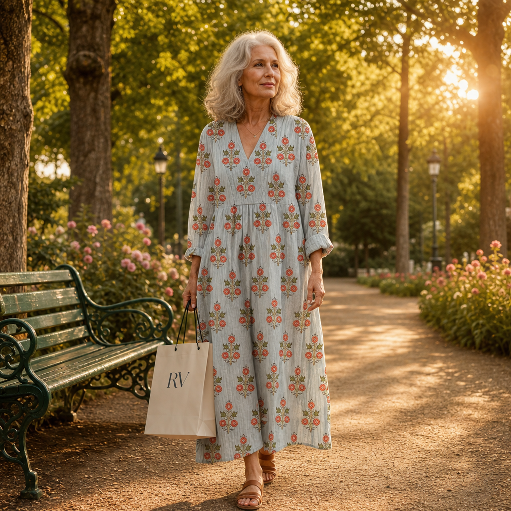 Chloe - Flattering Printed Summer Dress